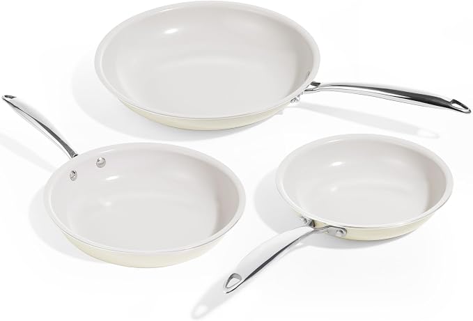 KITEXPERT Non Stick Frying Pans, Titanium Ceramic Skillet Set by KITEXPERTkitchenpartner