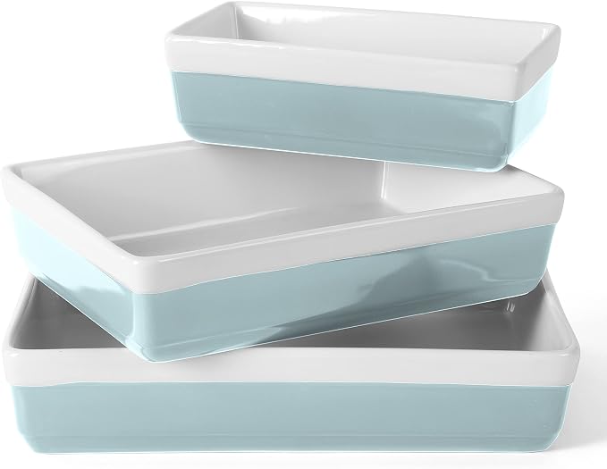 MARTHA STEWART 3-Piece Oven to Table Stoneware Bakeware Set – Baking Dish & by MarthaStewart