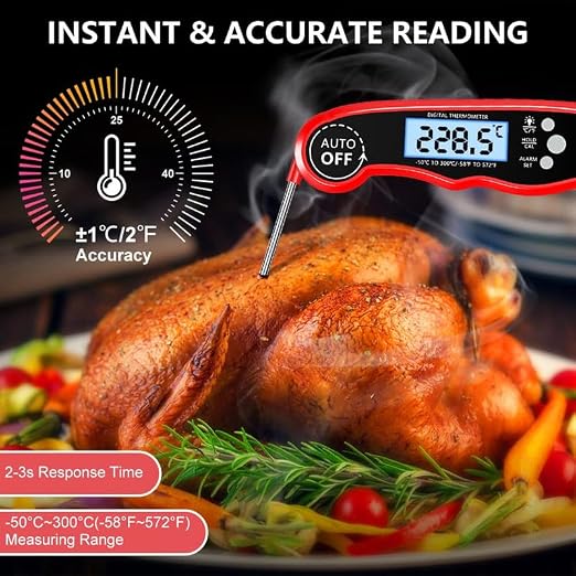 RIWUSI Meat Thermometer Digital, Instant Read Food Thermometer - Image 2
