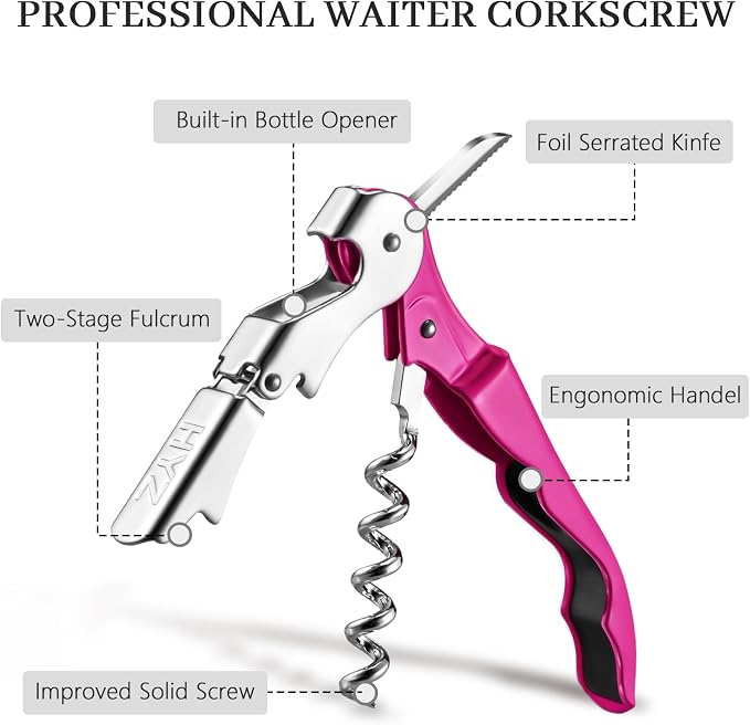 HYZ 2-Pack Wine Opener Waiter Corkscrew, Professional Wine Key - Image 2