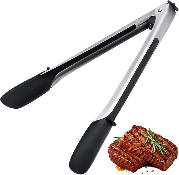 Stainless Steel Heat Resistant Kitchen Tongs by CUISITOOL
