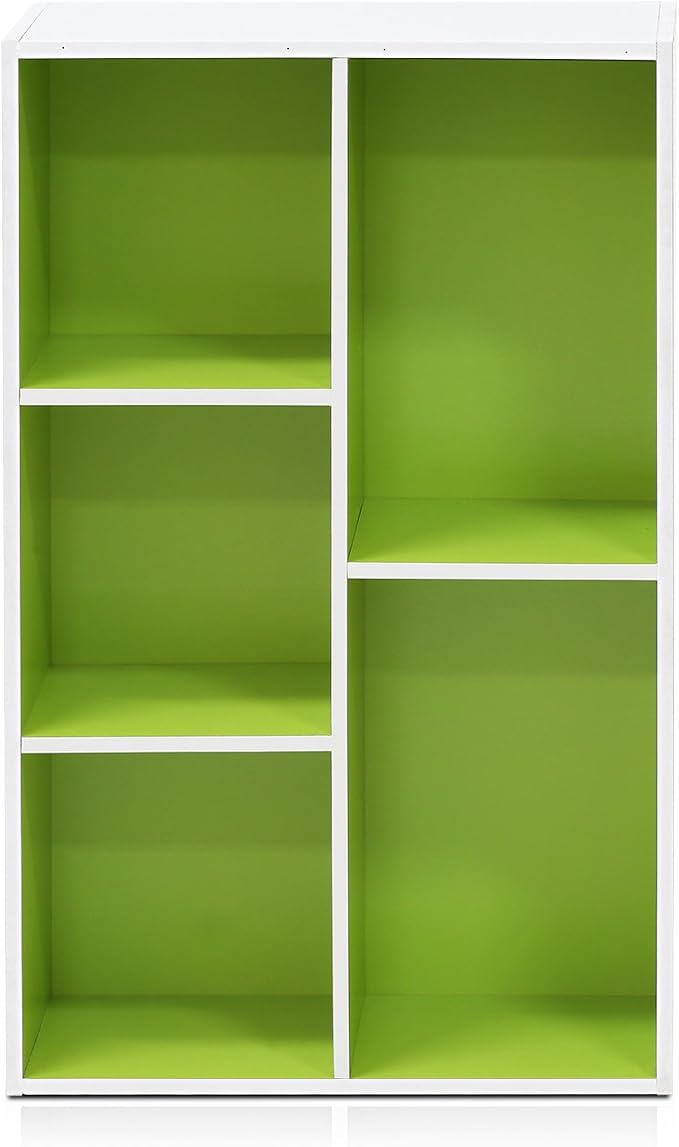 Furinno LUDER Book Shelf, 5-Cube Bookshelf, Reversible Bookcase, 9.4 x 19.5 x - Image 8