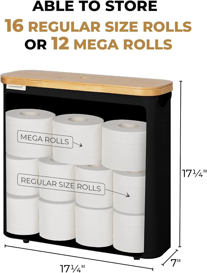 StorageWorks Large Toilet Paper Storage - Image 2