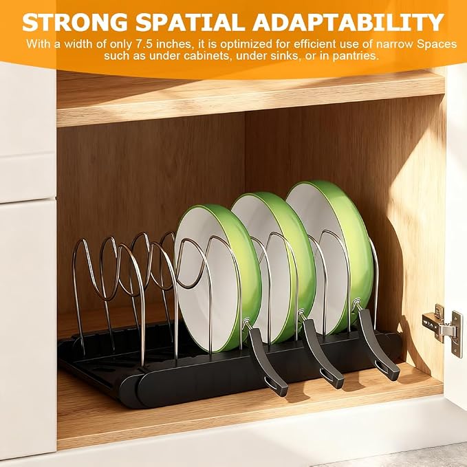 Expandable Pot and Pan Organizer Rack - Image 8