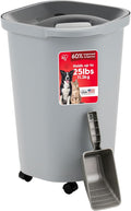 IRIS USA Pet Food Storage Container 25 lbs, Premium 60% Improved Airtight Seal by IRISUSA