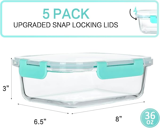 Glass Meal Prep Containers - Image 2
