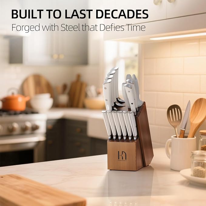 KnifeSaga Kitchen Knife Set Premium, Japanese High Carbon Stainless Steel 15 - Image 7