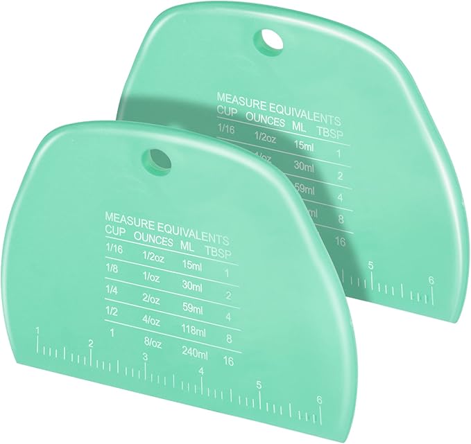 Teenitor 2 Pieces Dough Scraper, Plastic Dough Cutter, Bread Scraper by PERFECTYOURBEAUTY