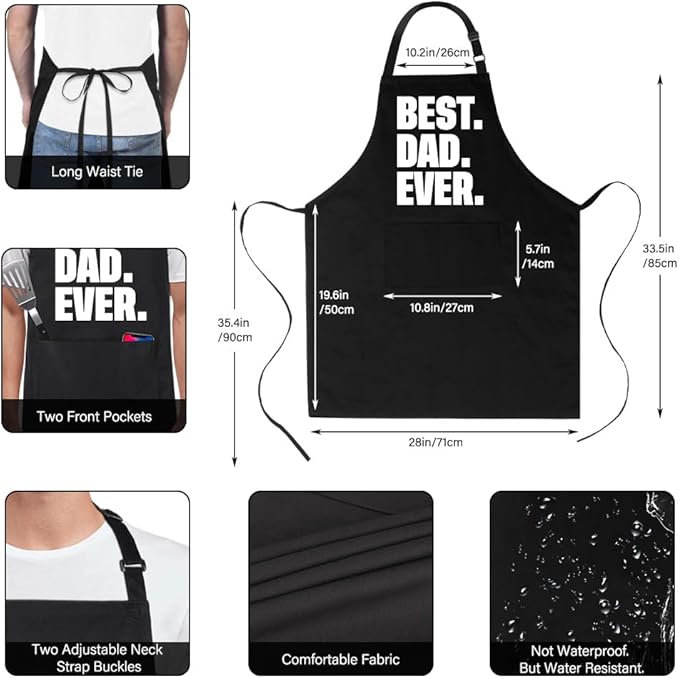 Xornis 100% Cotton Funny Apron for Men Women Adjustable Bib Aprons - Image 3