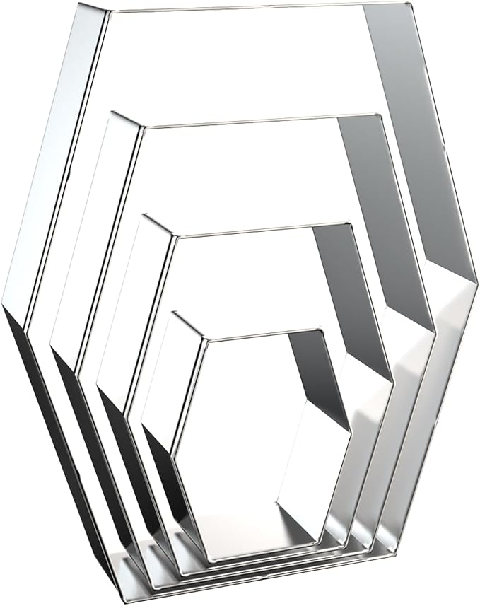 Long Hexagon Cookie Cutters Shapes Set by QAAQS