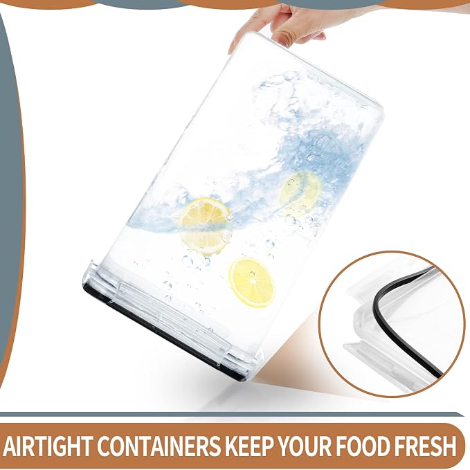 PRAKI Extra Large Tall Airtight Food Storage Containers 6.5L / 220oz, BPA Free - Image 4