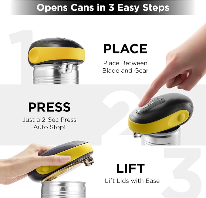 Kitchen Mama One-To-Go Electric Can Opener: One Touch, Auto Stop, Smooth Edge - Image 3