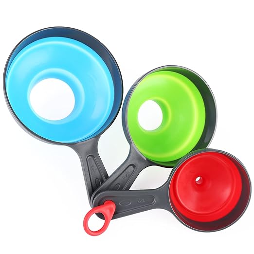 Large Small Funnel Set of 3, Food Grade Mini Funnels by YLYL