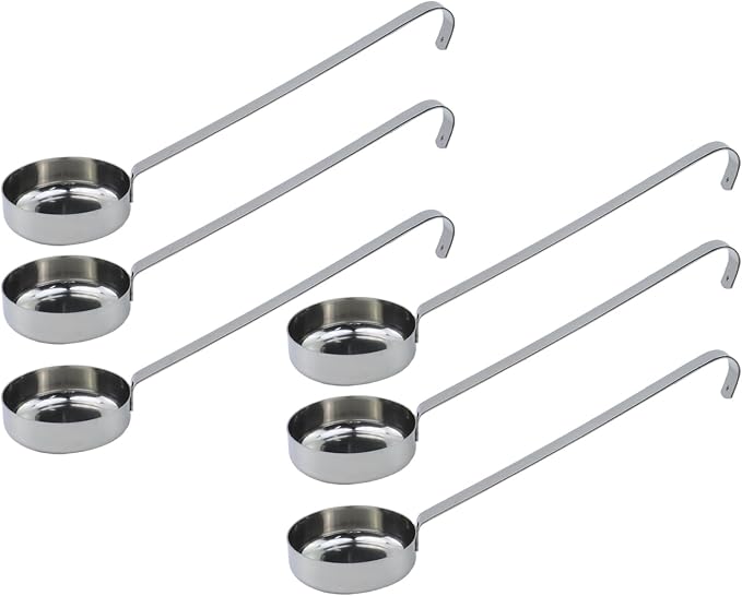 10.55 Inch 3 oz 6 Pcs Silver Stainless Steel 201 Long Handle Soup Spoon by TSNAMAY