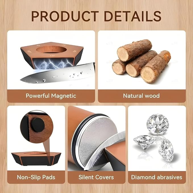 5 Angles High Carbon Stainless Steel Rolling Knife Sharpener - Image 7