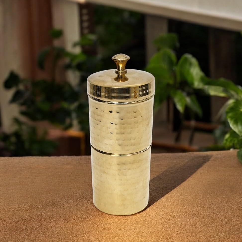 NATRIEL Traditional Brass Filter Coffee Maker