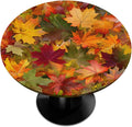Pardick Maple Leaves Round Fitted Tablecloth with Elastic 40-44In