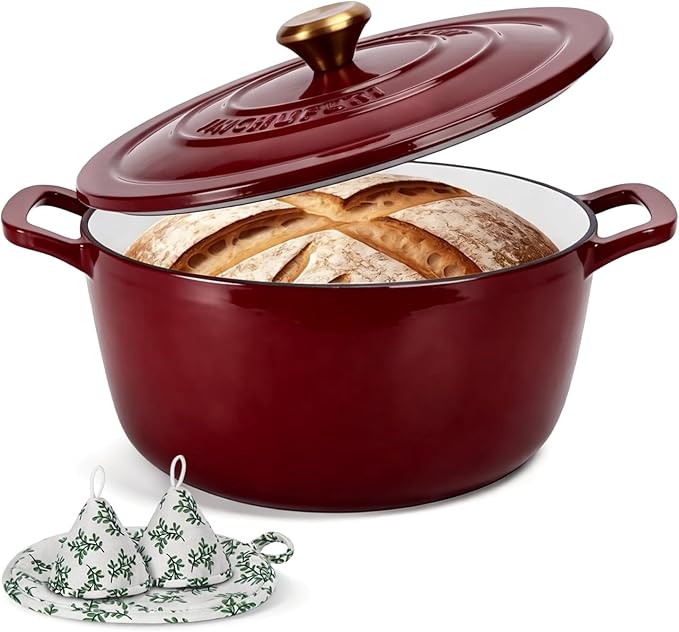 Enameled Cast Iron Dutch Oven by JINCHUFURI