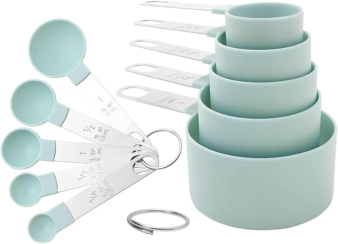 Measuring Cups and Spoons Set, 10-Piece Stackable Kitchen Tools by Unknown