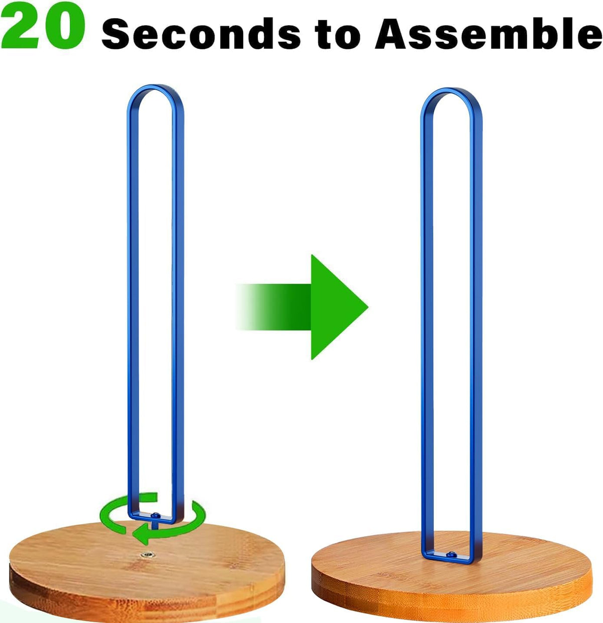 TONLEA Wooden Paper Towel Holder Countertop, Kitchen-Towel-Holder