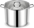 P&P CHEF 24 QT Stock Pot with Lid, Stainless Steel Large Cooking Pot, Soup by PPCHEF