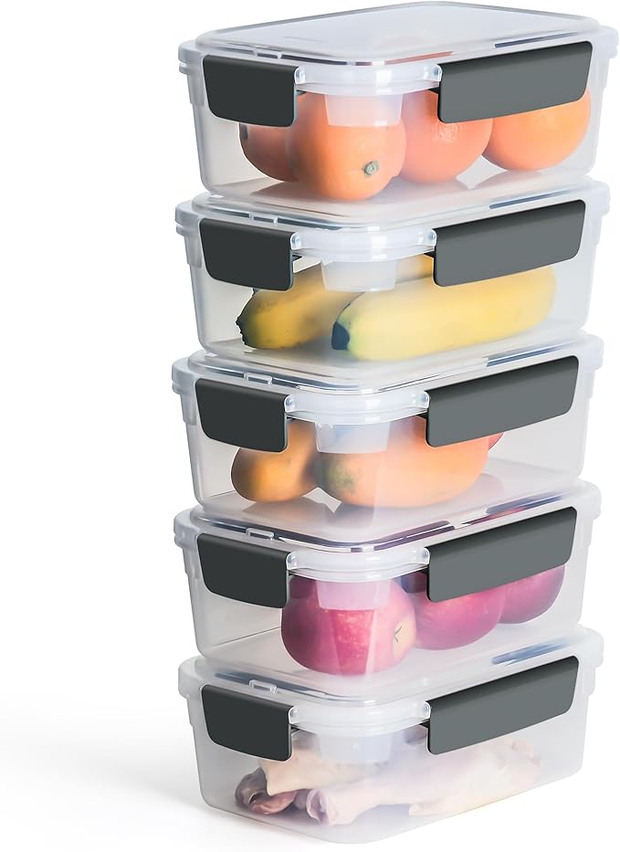 YORY 9 cup Plastic Food Storage Containers by YORY