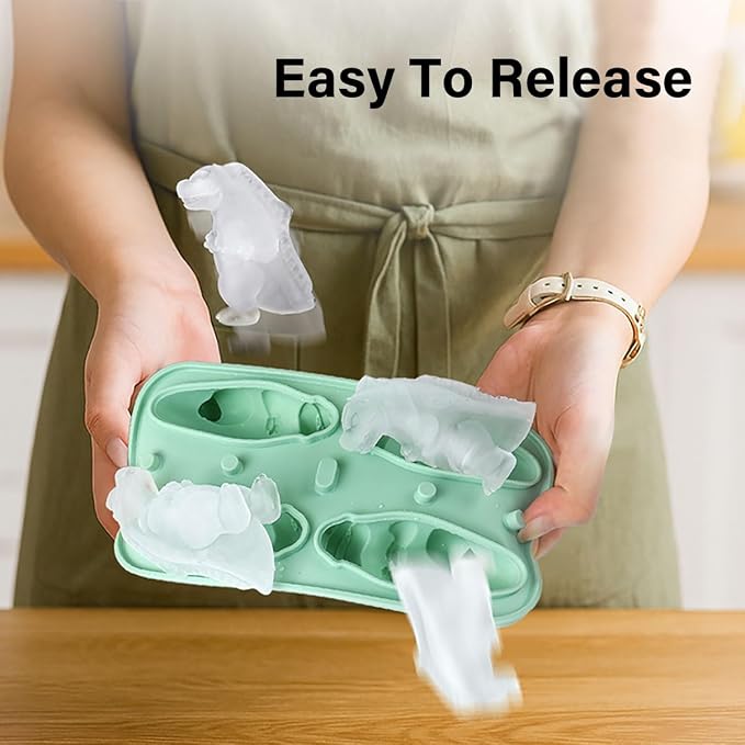 Dinosaur Ice Cube Tray, 3D Dino Ice Cube Mold, Silicone Ice Tray Large Fun - Image 5
