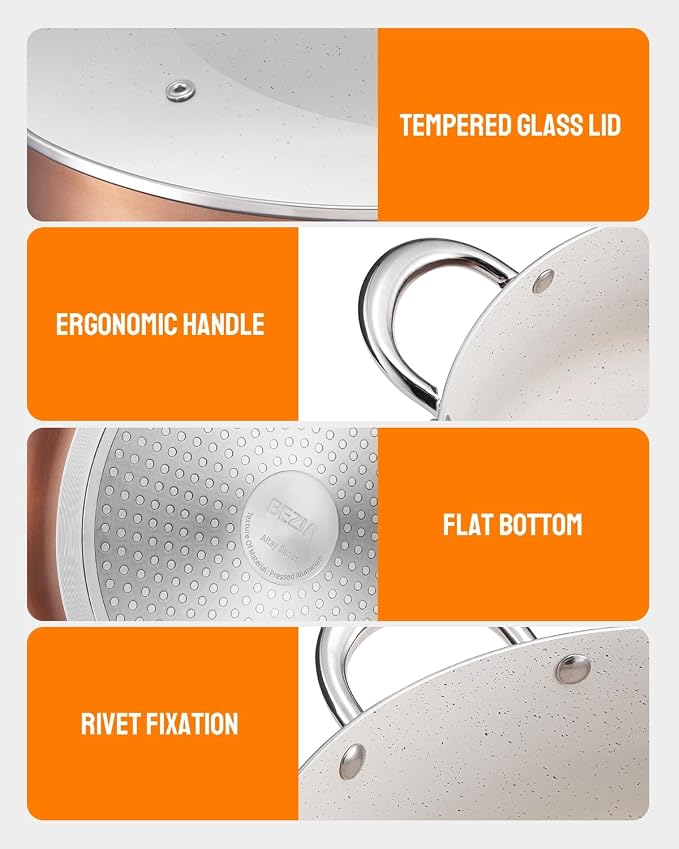 BEZIA 6 Quart Nonstick Stock Pot - Image 6