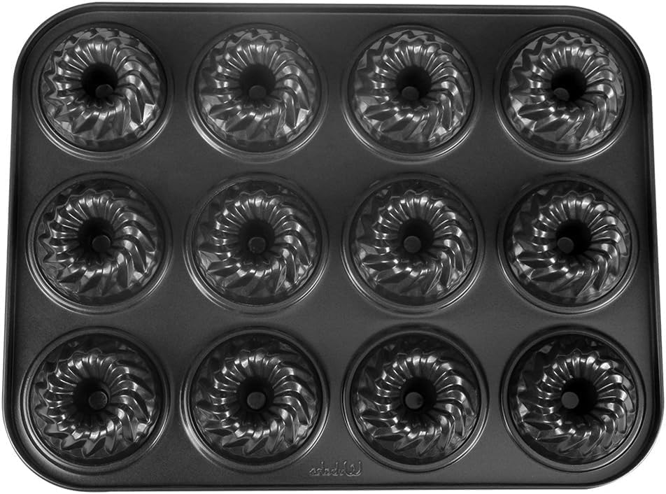 Webake Mini Fluted Tube Cake Pan, Non-Stick 2.8 Inch Cake Baking Pan