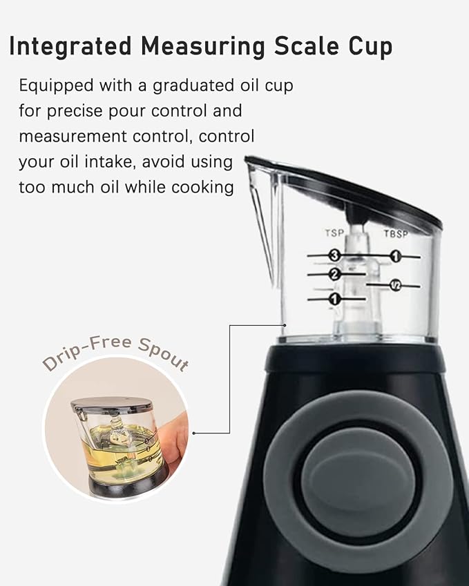 Oil Dispenser Bottle, 8.5oz Olive Oil Dispenser Oil Sprayer, Baking Frying - Image 4