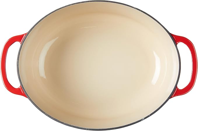 Lodge 7 Quart Enameled Cast Iron Oval Dutch Oven - Image 3