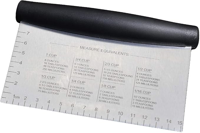 Dough Bowl Spatula & Stainless Steel Bench Scraper/Chopper - Image 2
