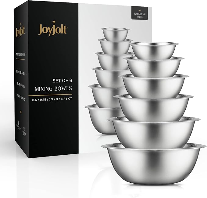 JoyJolt Stainless Steel Mixing Bowl Set - Image 6