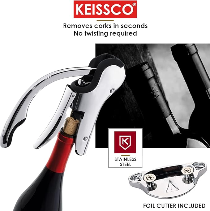 Stainless Steel Wine Opener Compact Vertical Corkscrew Wine Bottle Opener - Image 5
