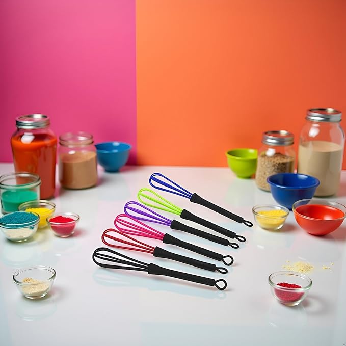 6Pcs Mini Whisks, Plastic Whisk - Image 4