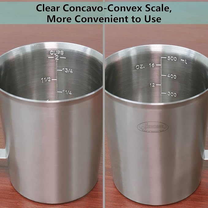 Newness Stainless Steel Measuring Cup, Metal Measuring Cup - Image 2