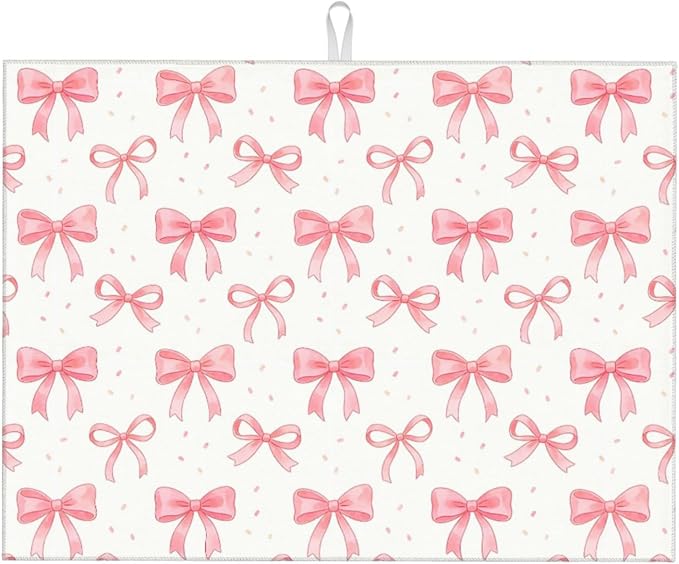 Bow Dish Drying Mat, for Kitchen Counter Microfiber Absorbent by Vodbne