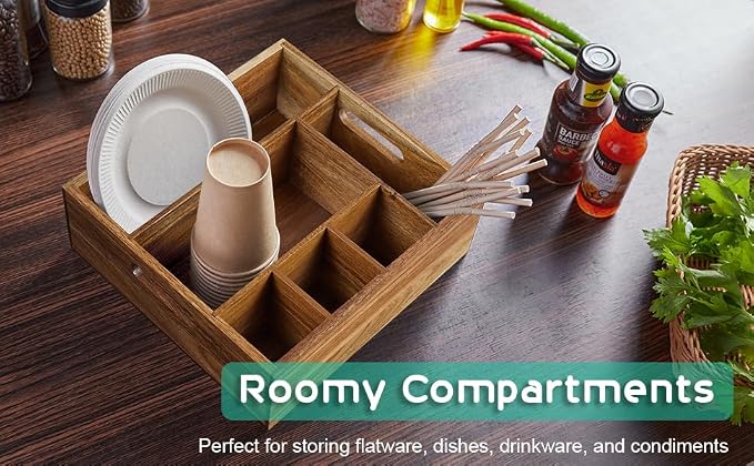 ALELION Acacia Wood Utensil Holder - Image 7
