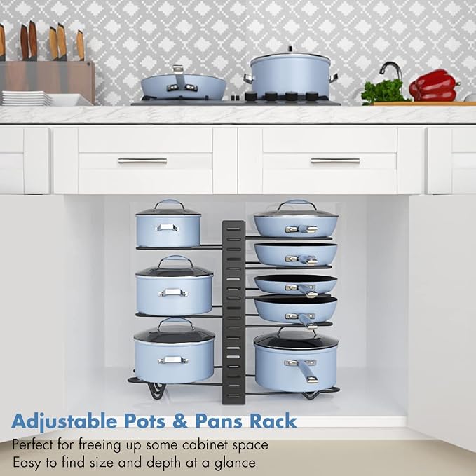 Felibeaco Adjustable Pots and Pans Organizer Rack - Image 6