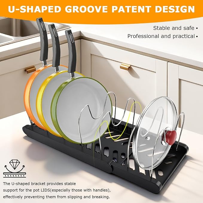 Expandable Pot and Pan Organizer Rack - Image 3