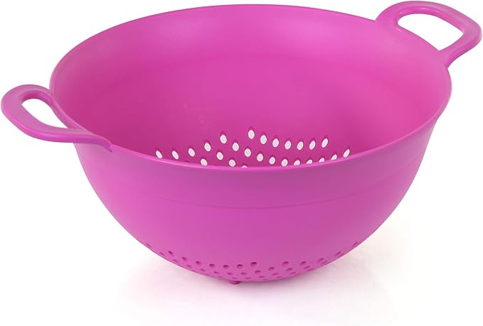 Mintra Home Plastic Strainer Colanders Set: 3, 3.5 and 5 Quart Double Strong - Image 3
