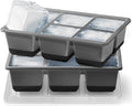 Large Ice Cube Trays 2 Pack, Easy Release 2.4" Super Big Ice Cubes, Stackable by Jrisbo