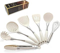 White Silicone Cooking Utensils Set-Non-Toxic, Heat Resistant, BPA Free Kitchen by Unknown
