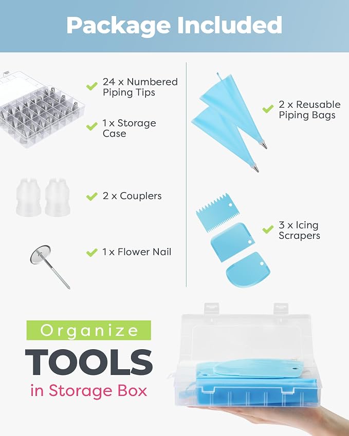 Kootek 32-Piece Piping Bags and Tips Set - Image 5