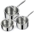EWFEN 3 Ply Stainless Steel Sauce Pan Set by EWFEN