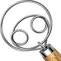 TEEVEA Danish Dough Whisk Stainless Steel Wooden Handle by TEEVEA