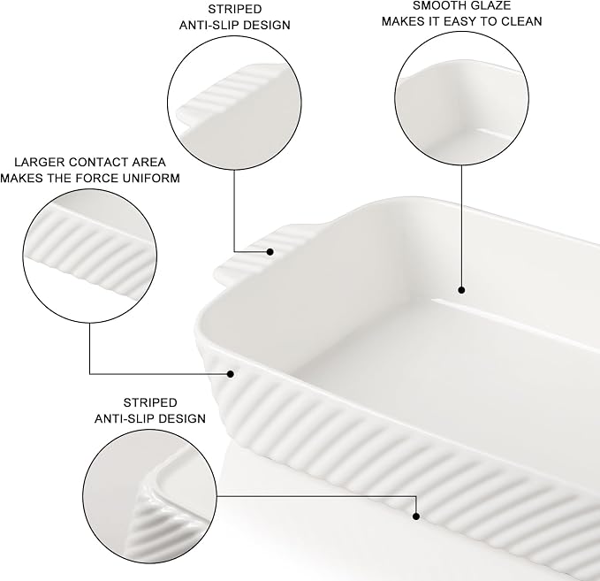 Sweejar Ceramic 13 x 9 Baking Pan, Cake Baking Dish - Image 4
