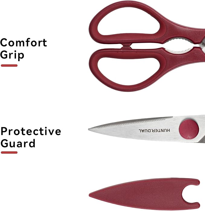 Kitchen Scissors for Food, HUNTER.DUAL Heavy Duty Come Apart Poultry Shears for - Image 6