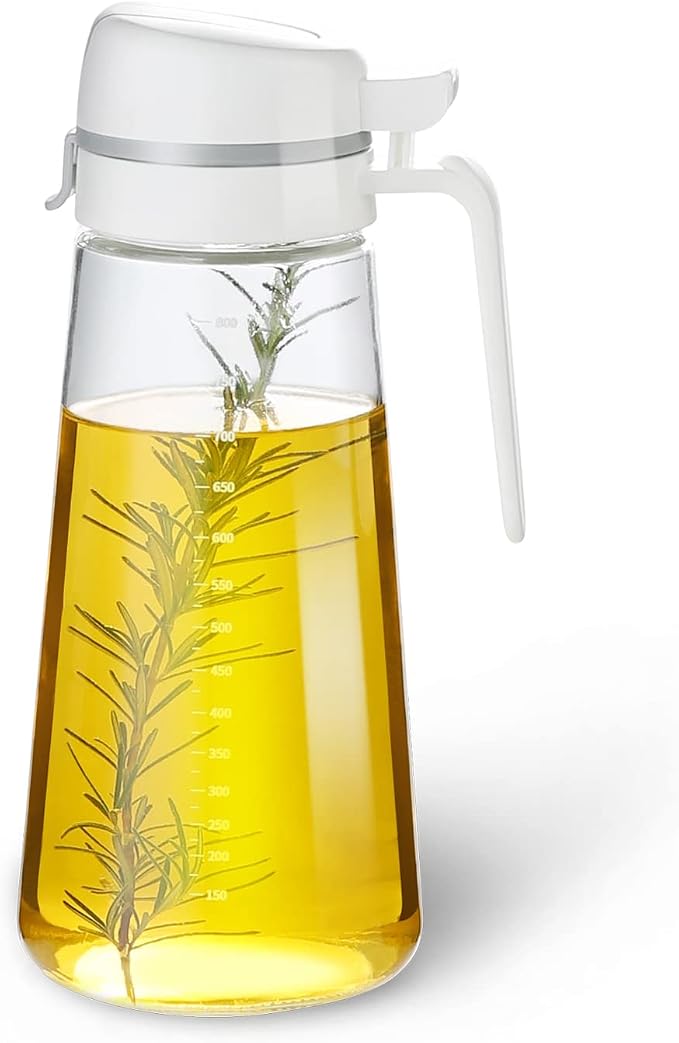 Auto Flip Glass Olive Oil Dispenser, Dispenser by Meterga