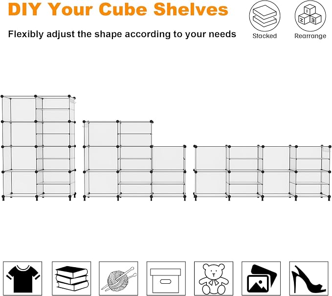 AWTATOS Closet Organizer 8 Cube Storage Shelves Clothes Organizers Closet - Image 5